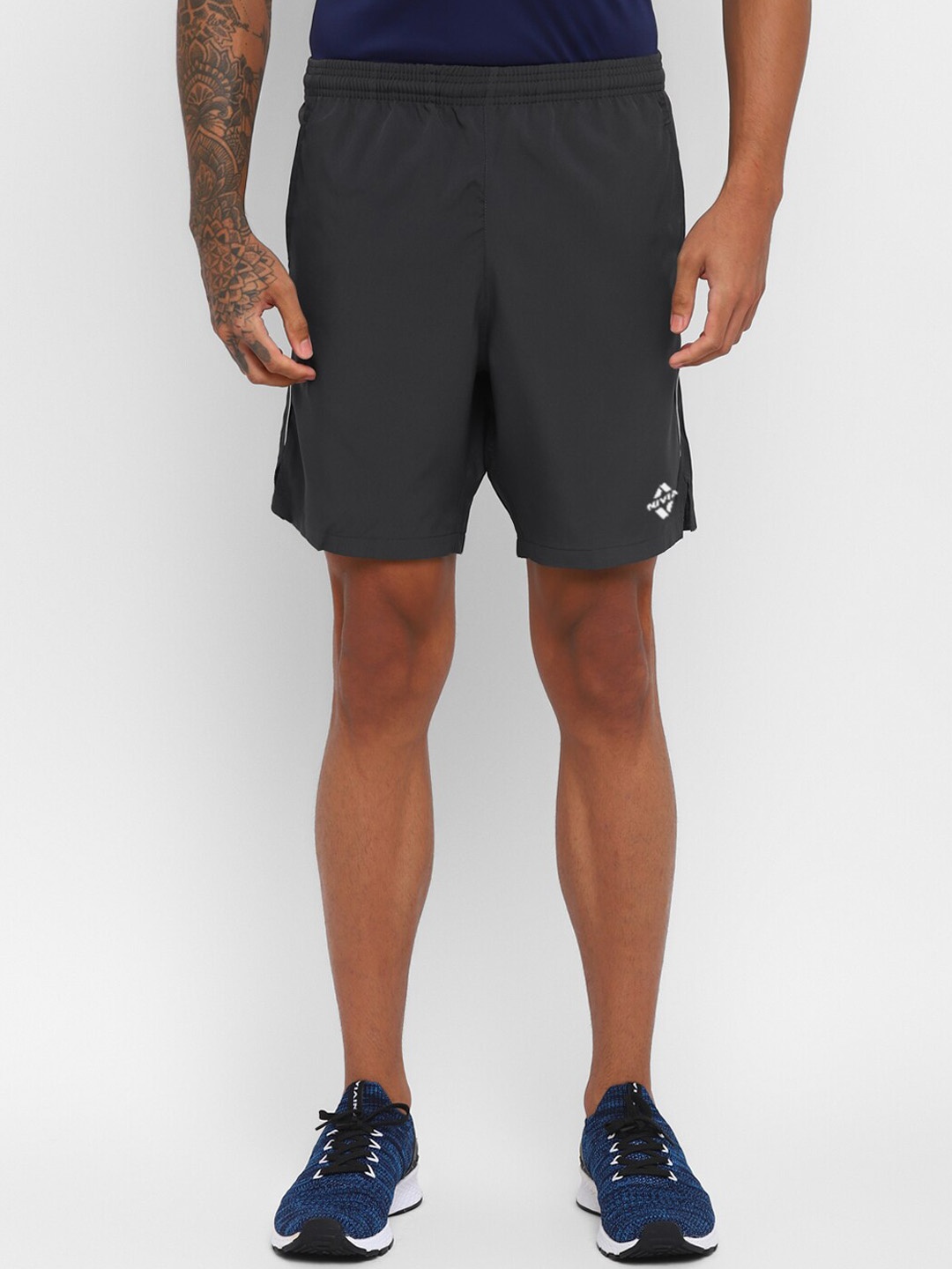 

NIVIA Men Regular Fit Running Sports Shorts, Black