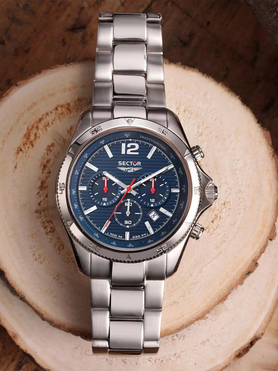 

Sector Men Printed Dial & Stainless Steel Straps Analogue Display Watch R3273631003, Silver