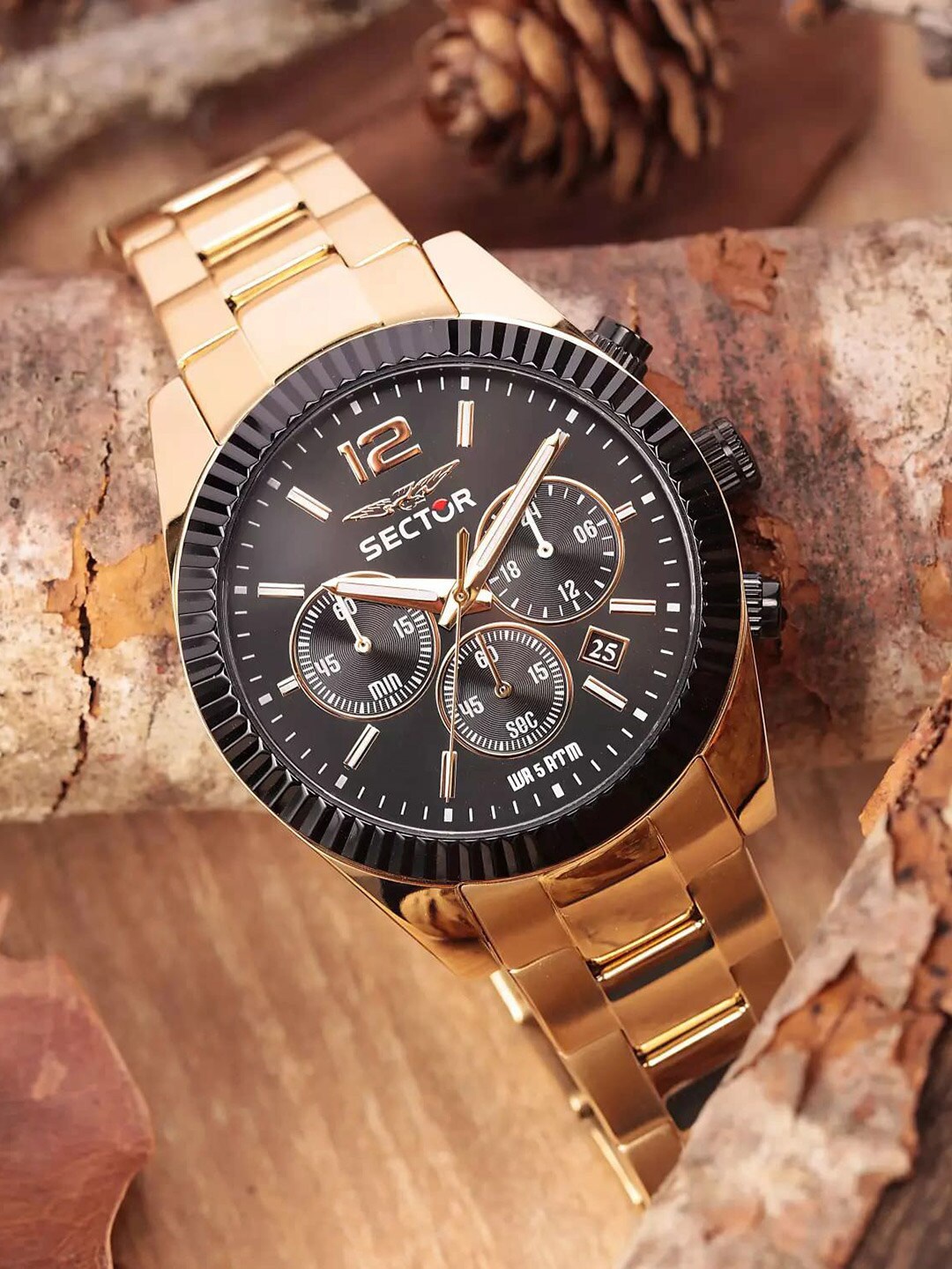 

Sector Men Round Chronograph Analogue Watch R3273640027, Black