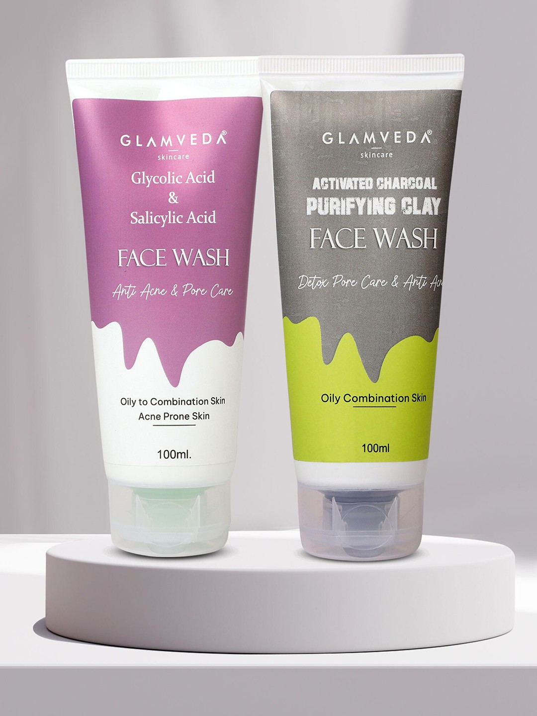 

Glamveda Anti Acne Face Wash Combo For Oily & Anti prone skin, White