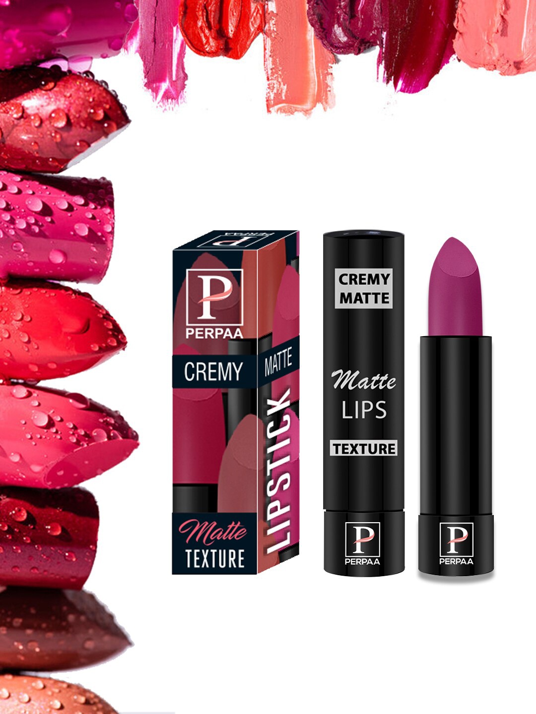 

PERPAA Cremy Long Lasting Matte Texture Bullet Lipstick 3.5 g - Rose Magenta 58