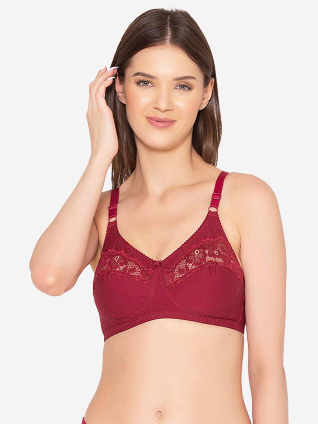 

GROVERSONS Paris Beauty Full Coverage Everyday Bra With All Day Comfort, Maroon