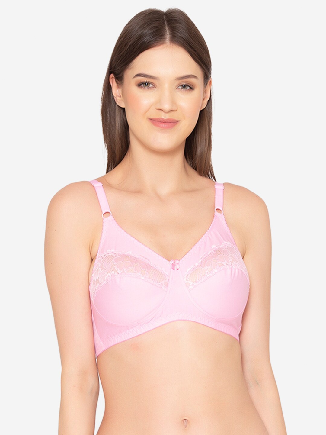 

GROVERSONS Paris Beauty Cut & Sew Non Padded Full Coverage Lycra All Day Comfort Bra, Rose