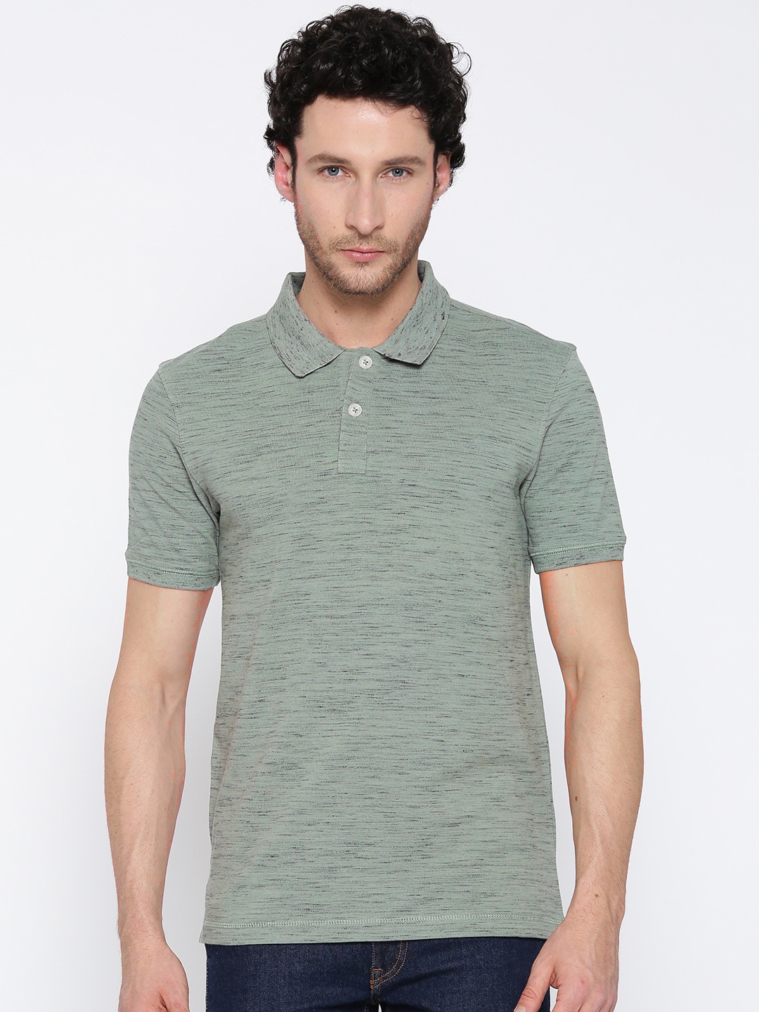 

Urban Ranger by pantaloons Men Grey Solid Polo Collar T-shirt