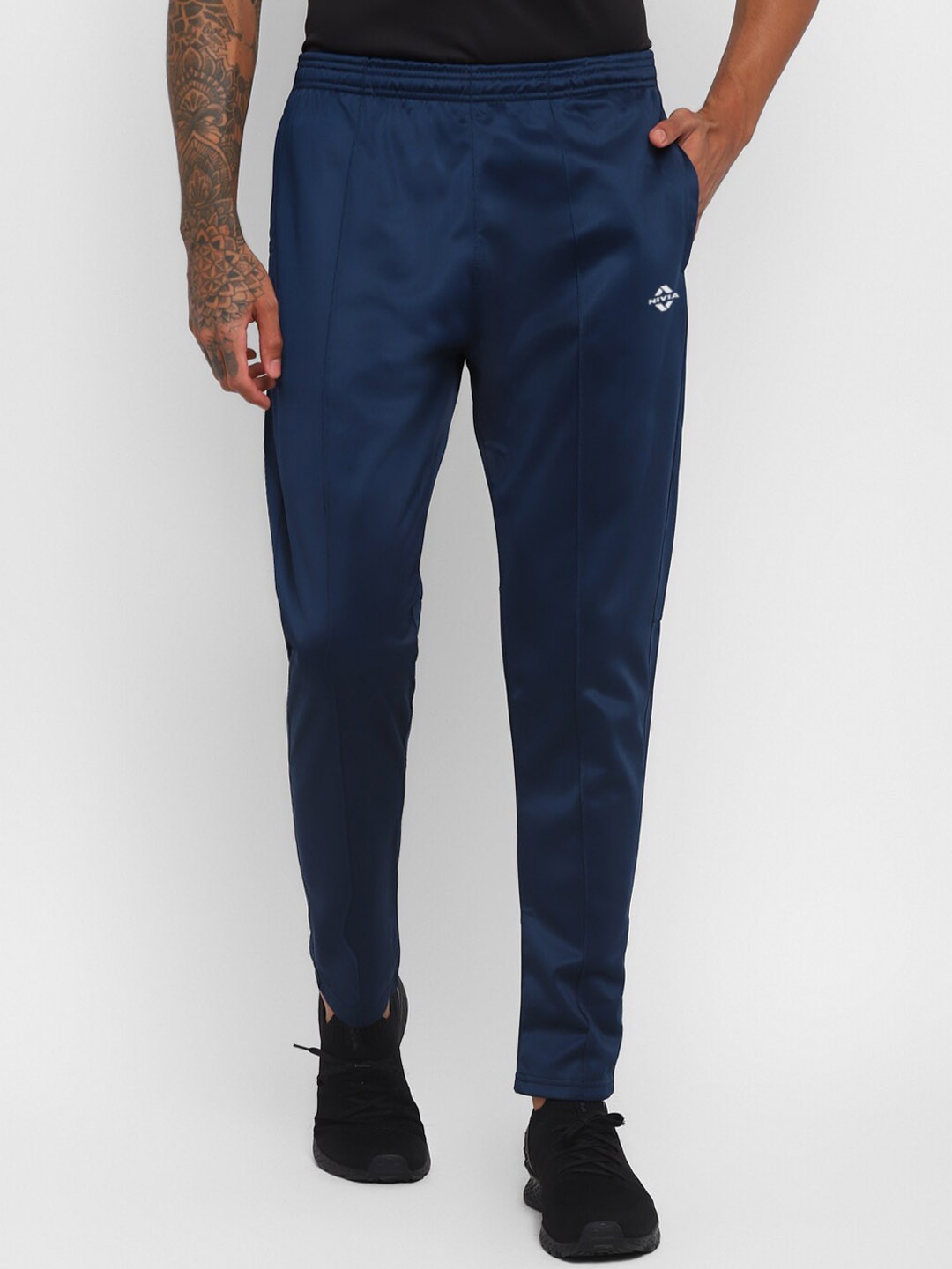 

NIVIA Men Mid Rise Sports Track Pant, Navy blue