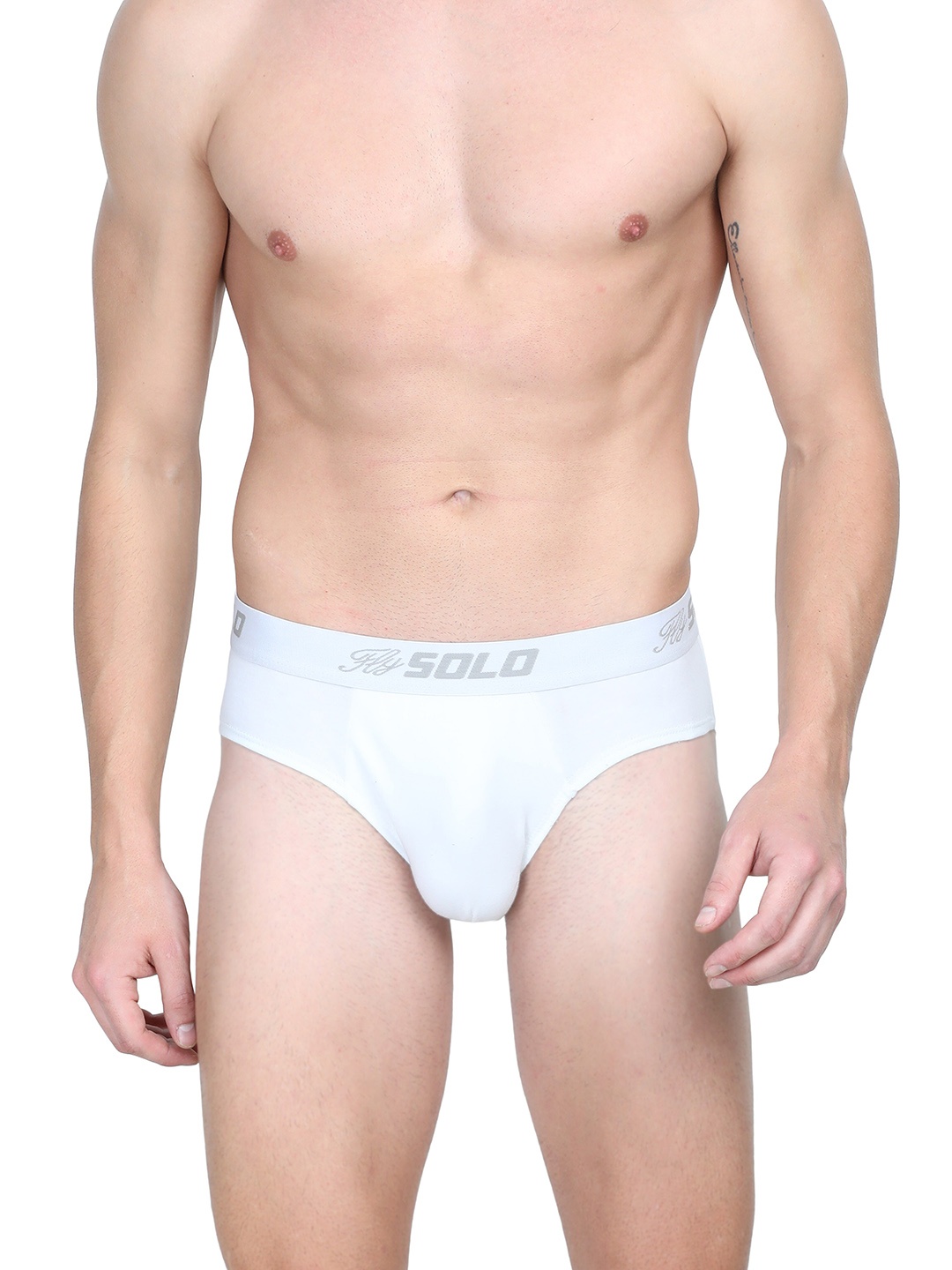 

SOLO Pack Of 3 Anti-bacterial Cotton Basic Briefs Vigour-3-White-75