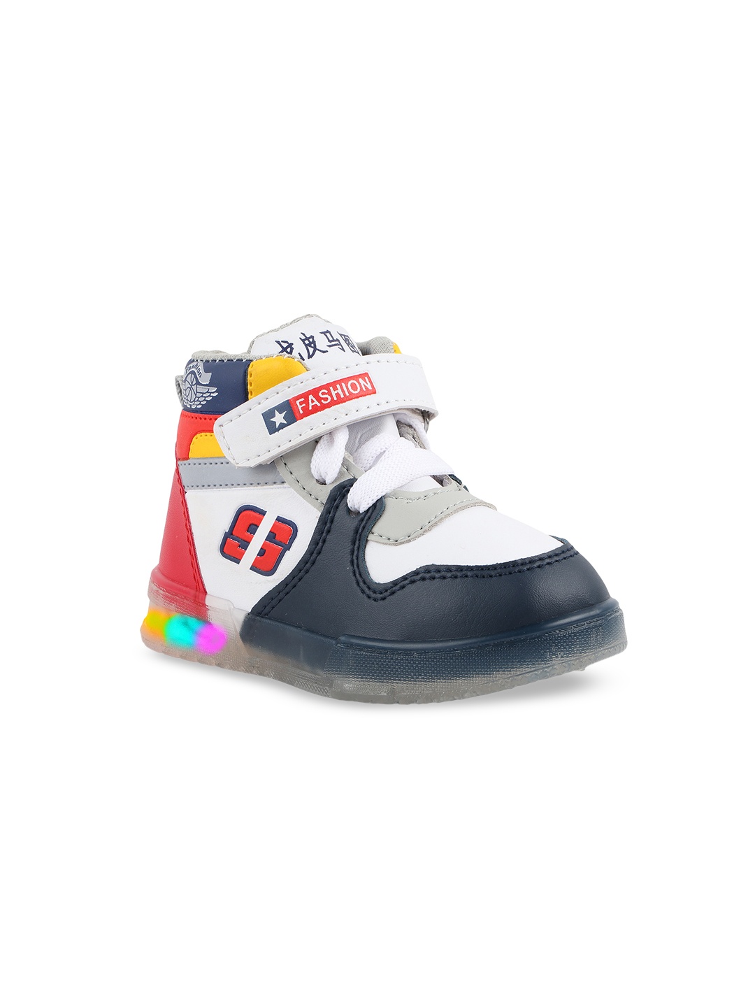 

AMAEZO Kids Colourblocked Anti-Skid Lightweight LED Sneakers, White