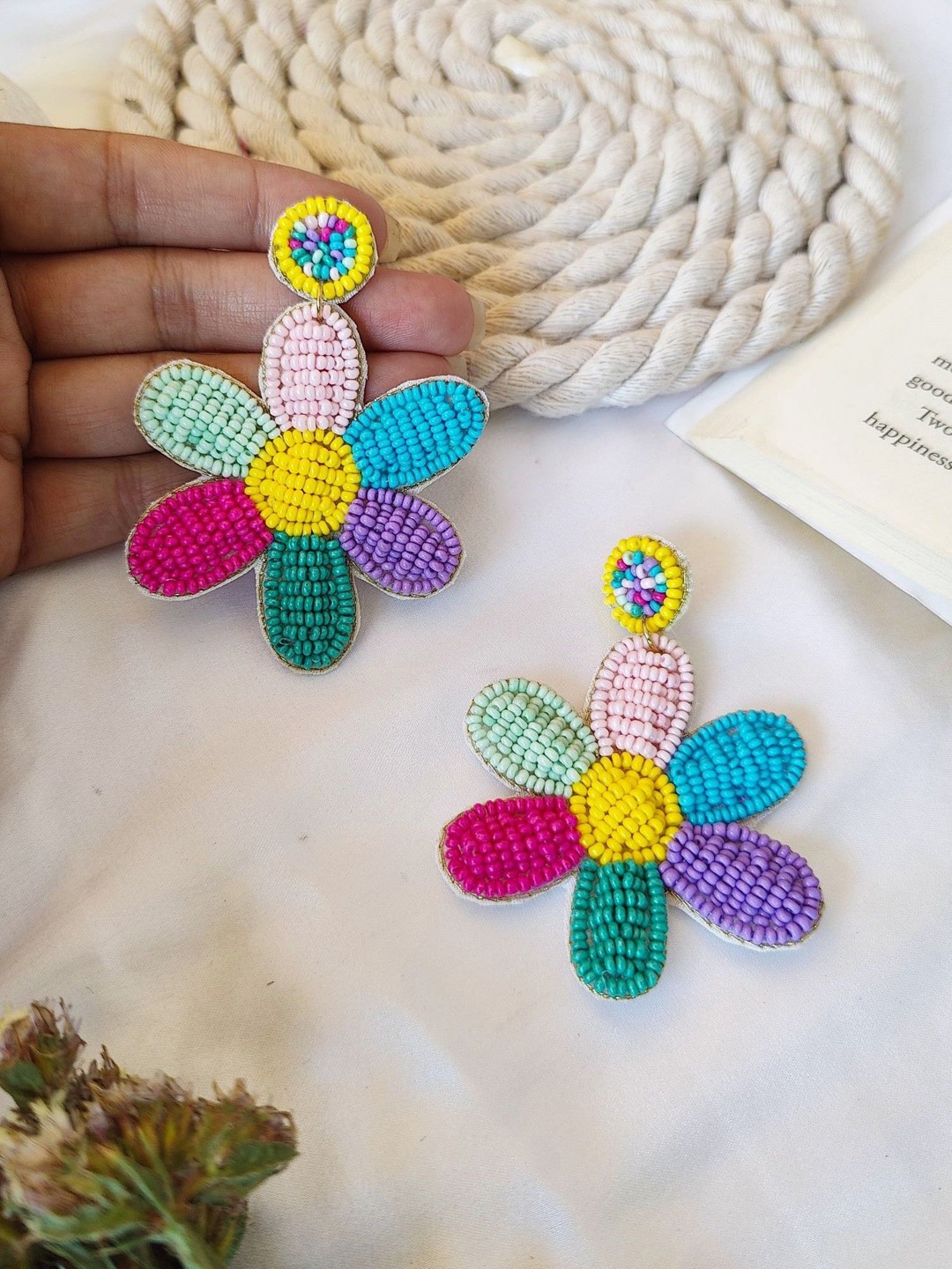 

Crunchy Fashion Floral Drop Earrings, Yellow