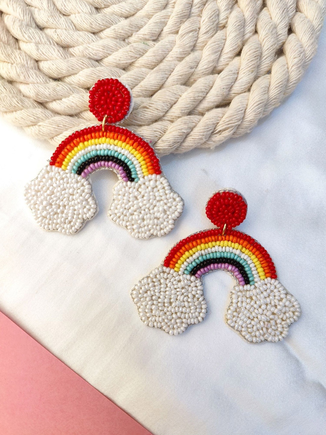 

Crunchy Fashion Geometric Drop Earrings, Red