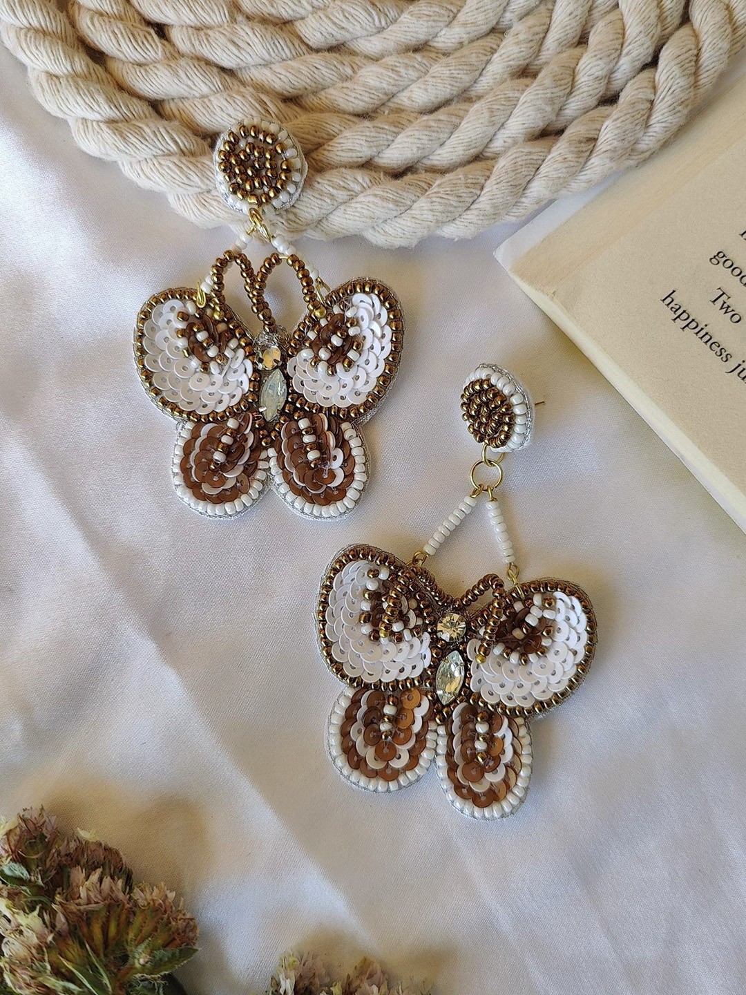 

Crunchy Fashion Contemporary Drop Earrings, Gold
