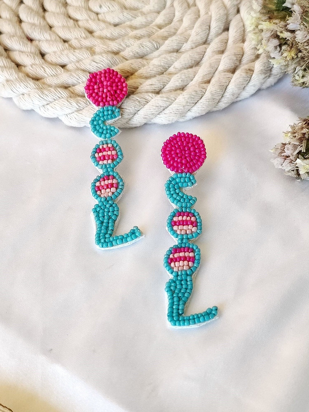

Crunchy Fashion Geometric Drop Earrings, Blue
