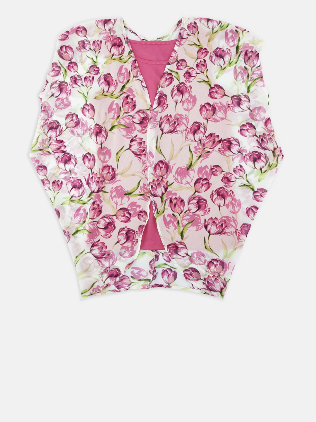 

POPPERS by Pantaloons Girls Pink Printed Top