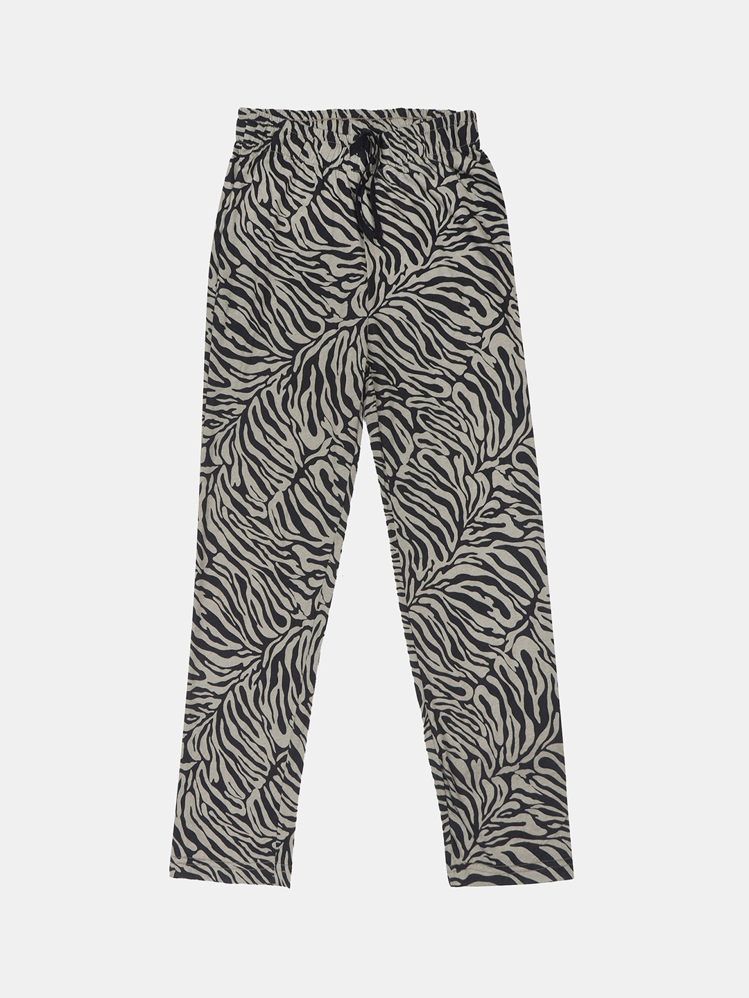 

F&S Girls Printed Cotton Lounge Pants, Black