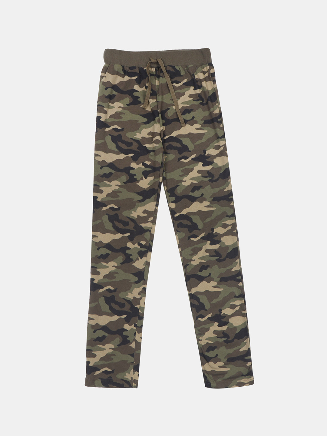 

F&S Boys Camouflage Printed Cotton Lounge Pants, Green