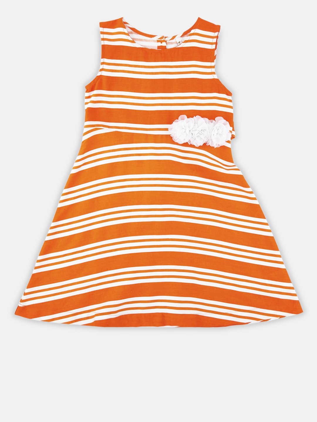 

CHALK by Pantaloons Girls Orange Striped A-Line Dress