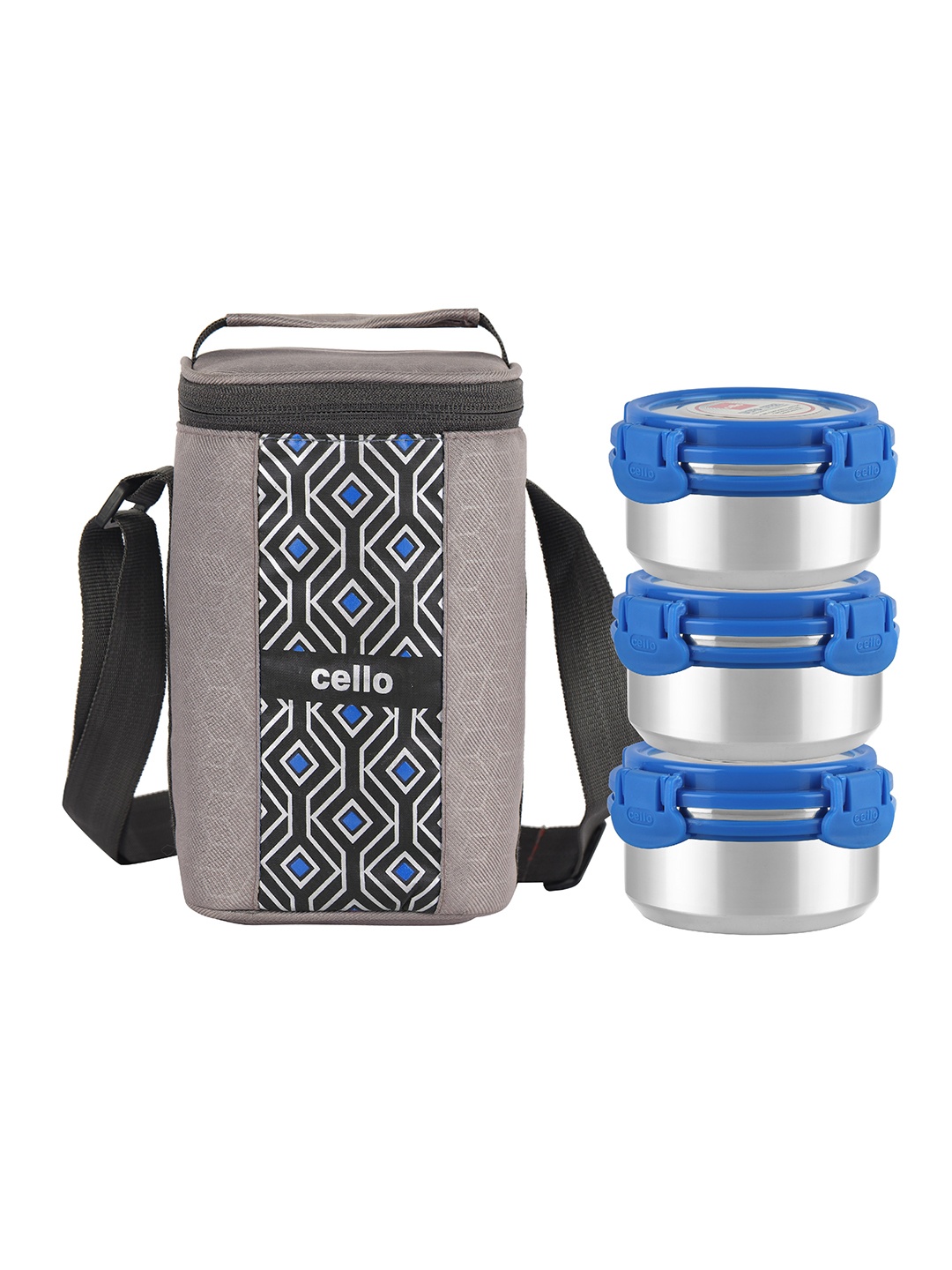 

Cello Mf Ultra Set of 3 Blue Insulated Stainless Steel Lunch Box-355ml