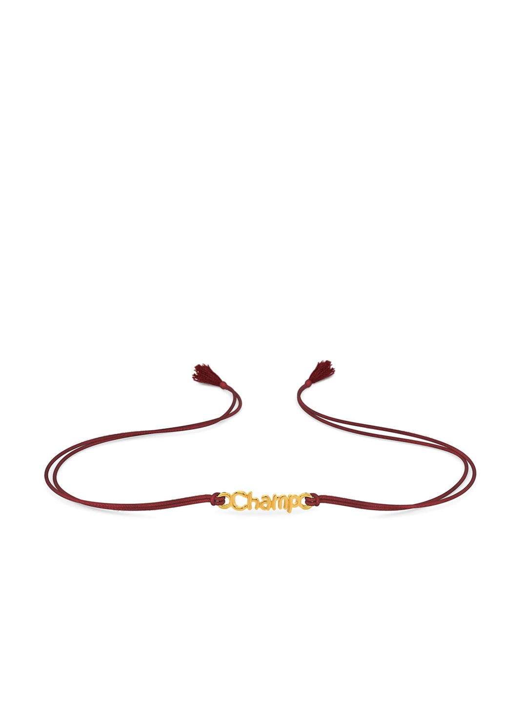 

MELORRA 18KT Gold Magic Initial M Charm Rakhi, Yellow