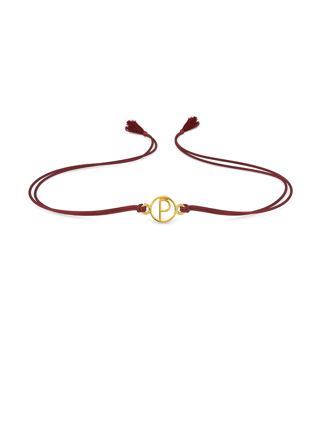 

MELORRA 18KT Gold P Initial Rakhi, Yellow