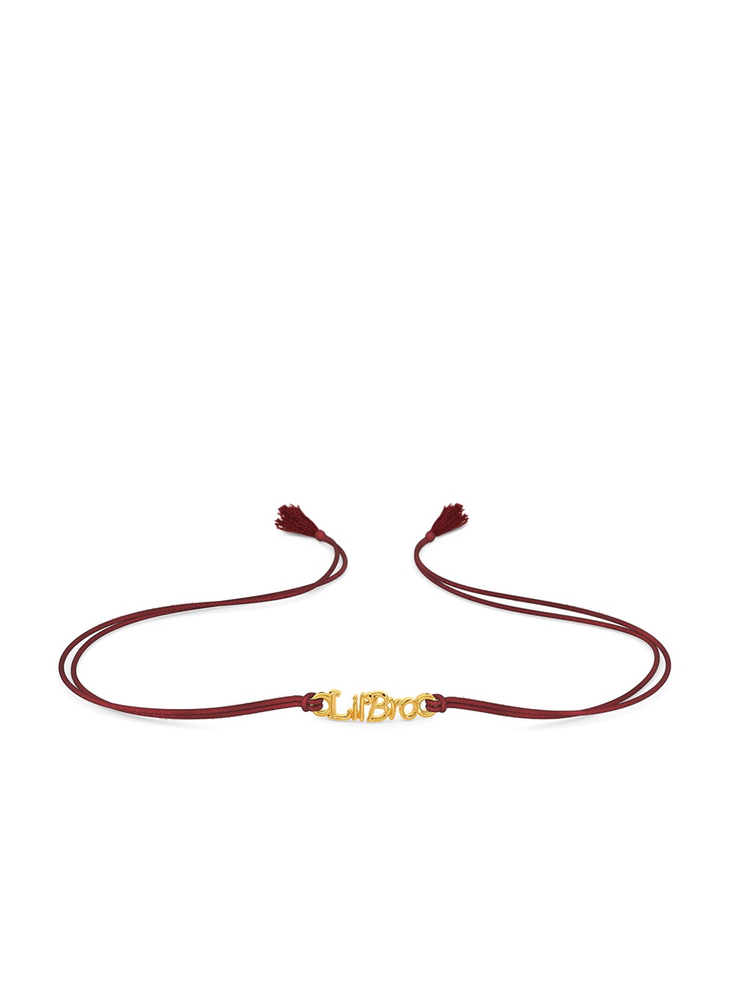 

MELORRA 18KT Gold Lil Bro Rakhi, Yellow