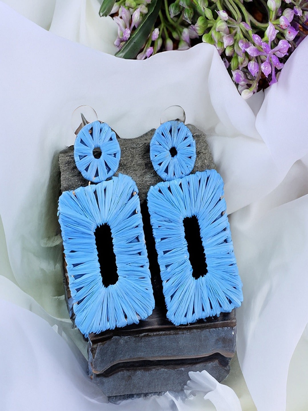 

UNIVERSITY TRENDZ Square Drop Earrings, Blue