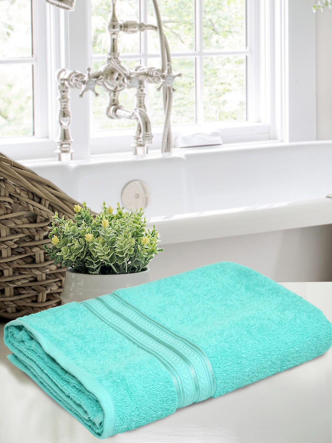 

Home Fresh Green Self-Designed 400 GSM Cotton Bath Towel