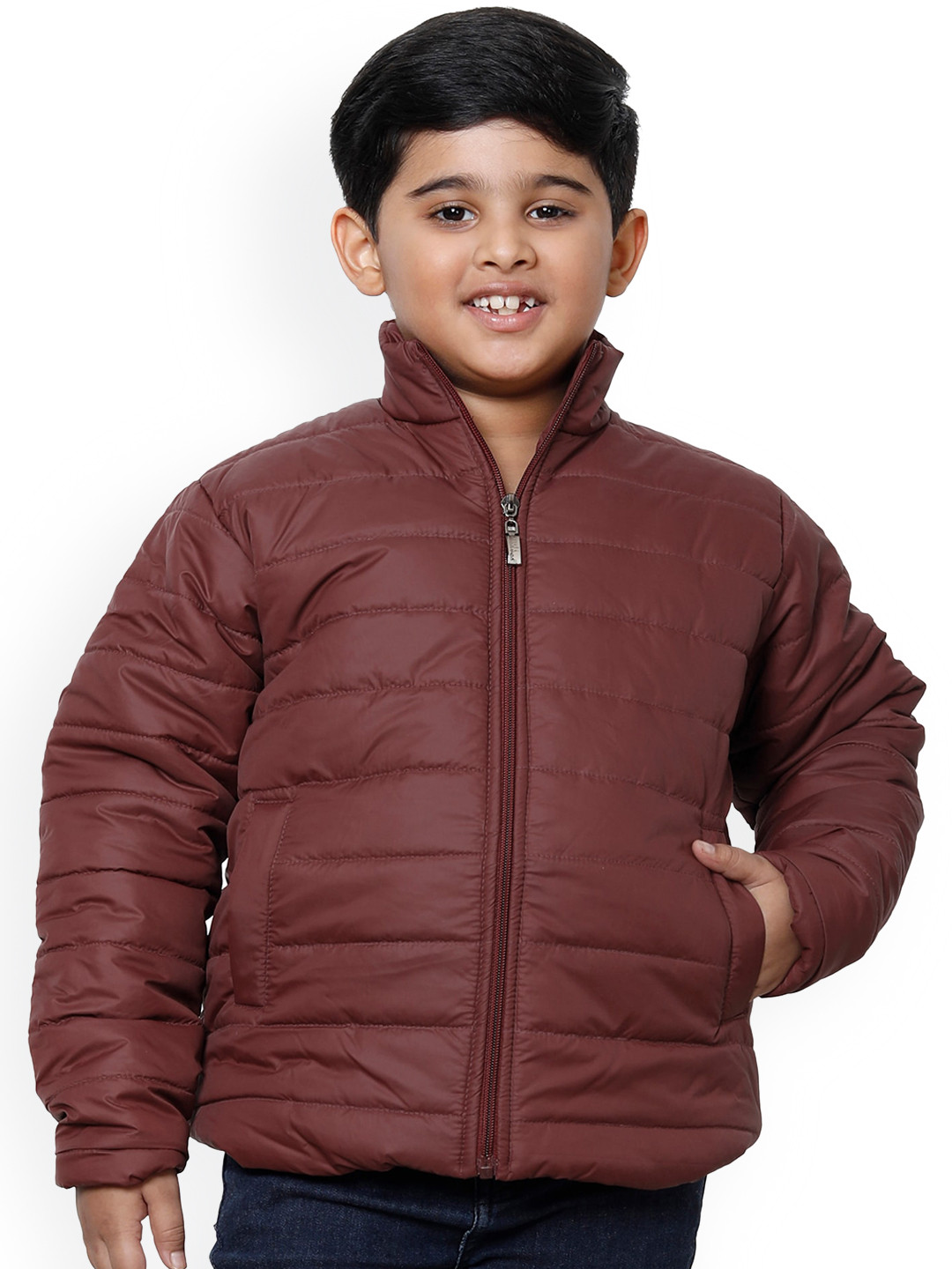 

IndiWeaves Boys Lightweight Puffer Jacket, Maroon
