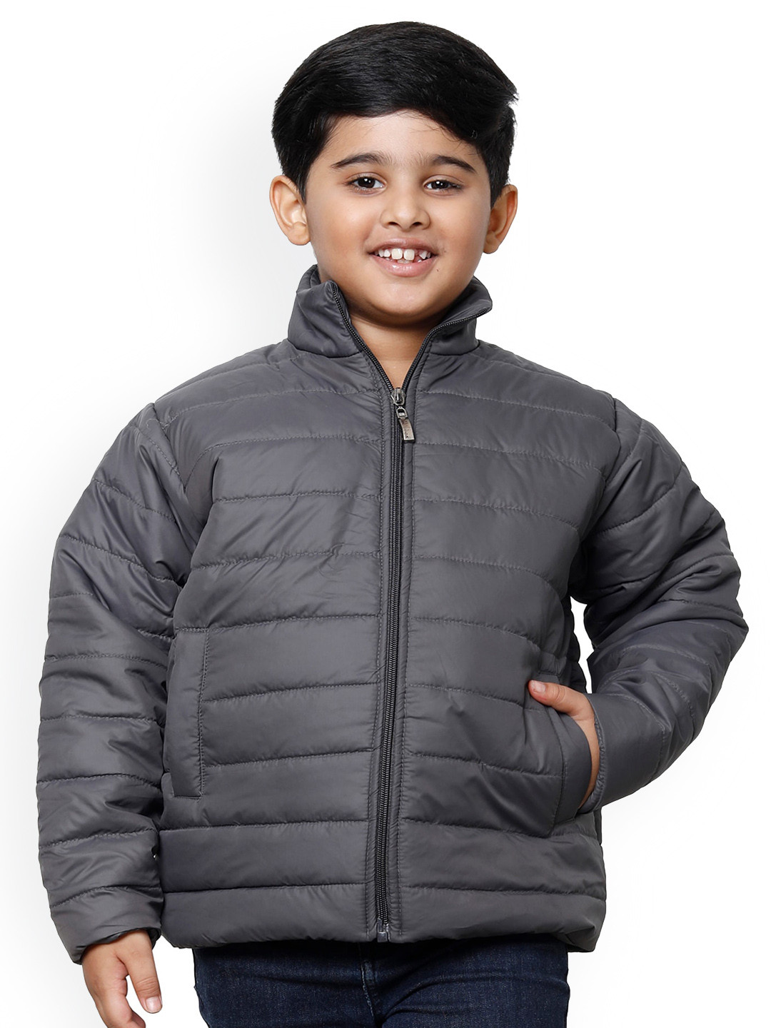 

IndiWeaves Boys Lightweight Puffer Jacket, Grey