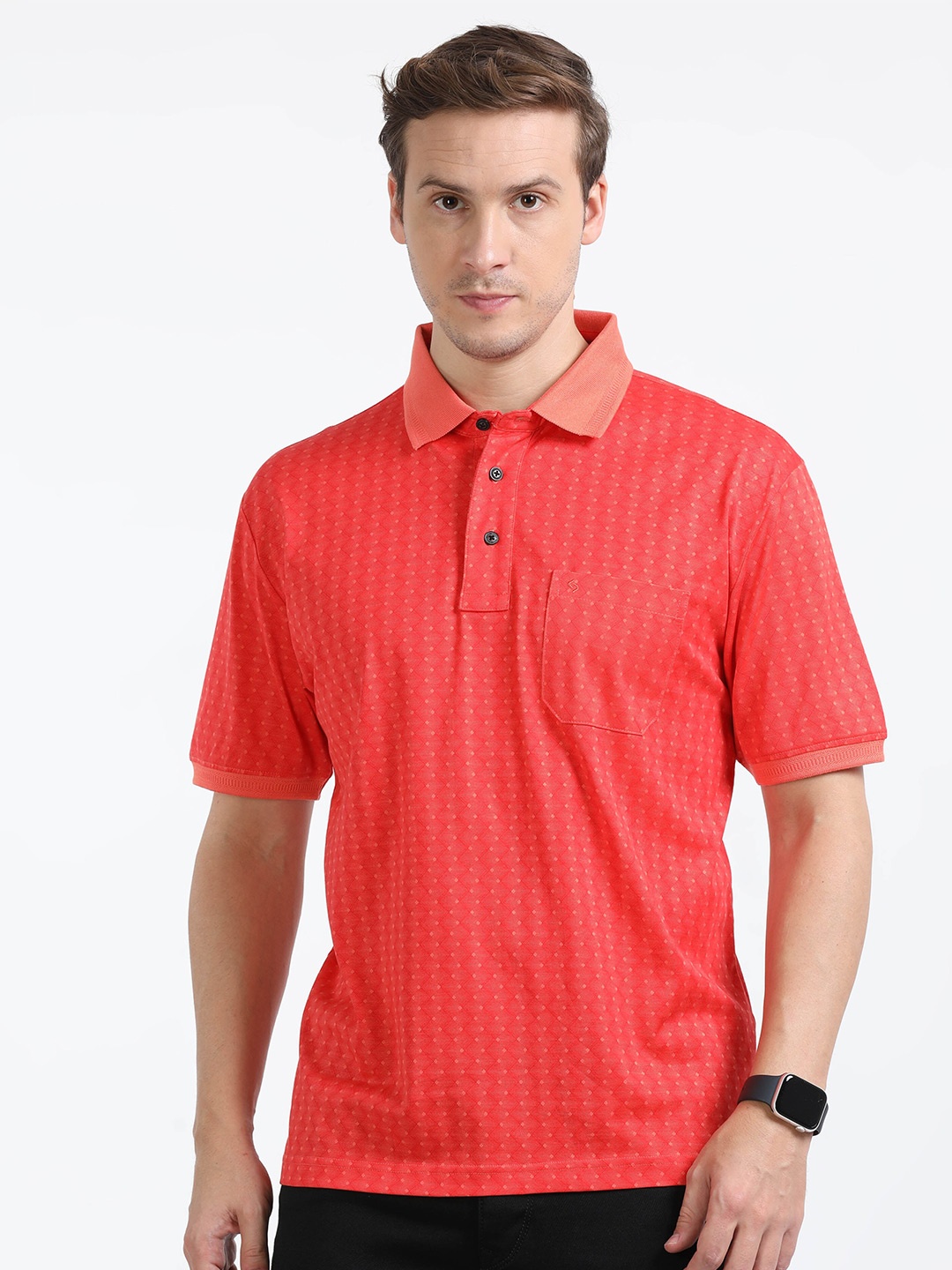 

Classic Polo Men Polo Collar T-shirt, Red