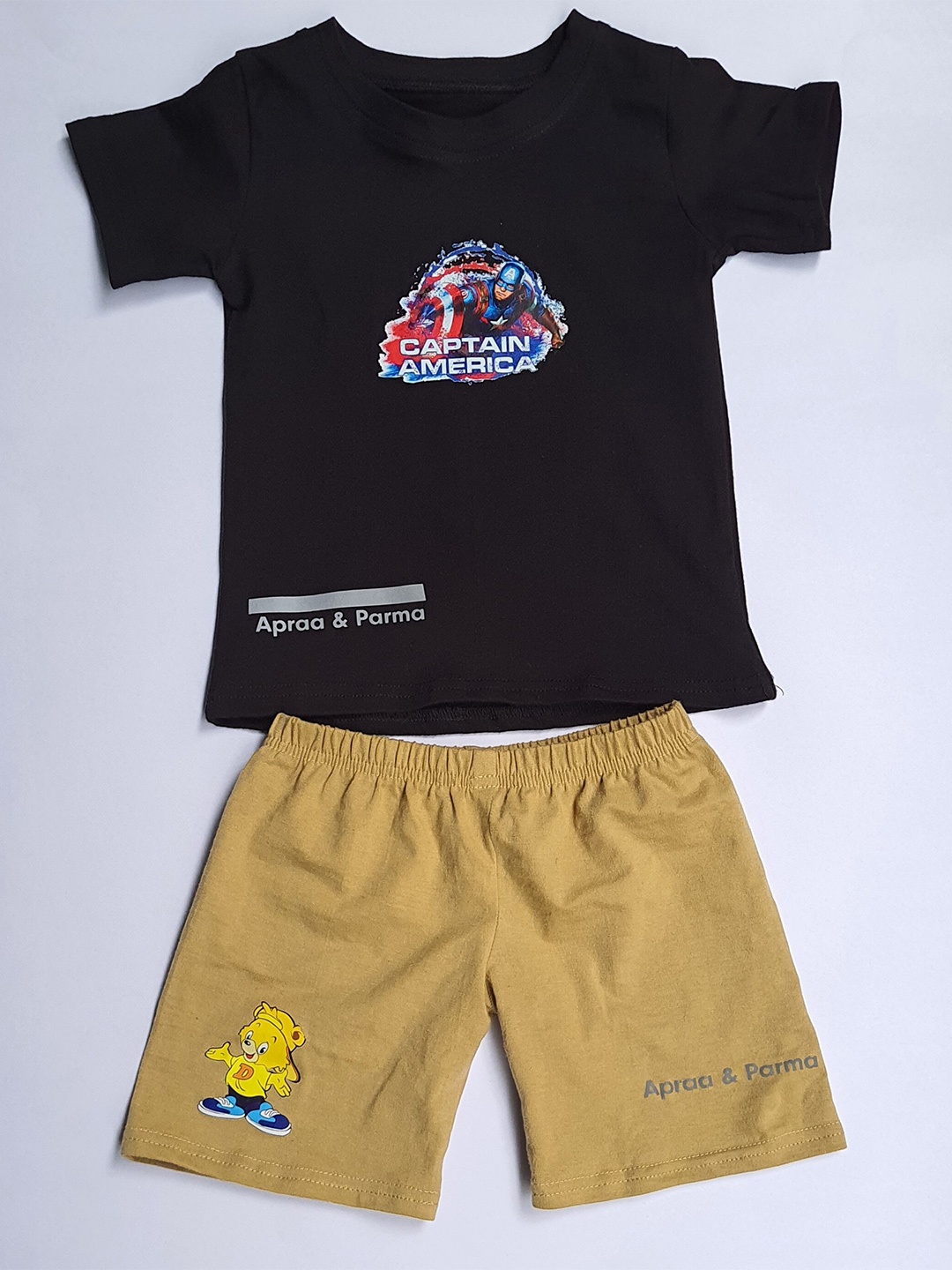 

Apraa & Parma Boys Printed Dual Fusion T-shirt, Black