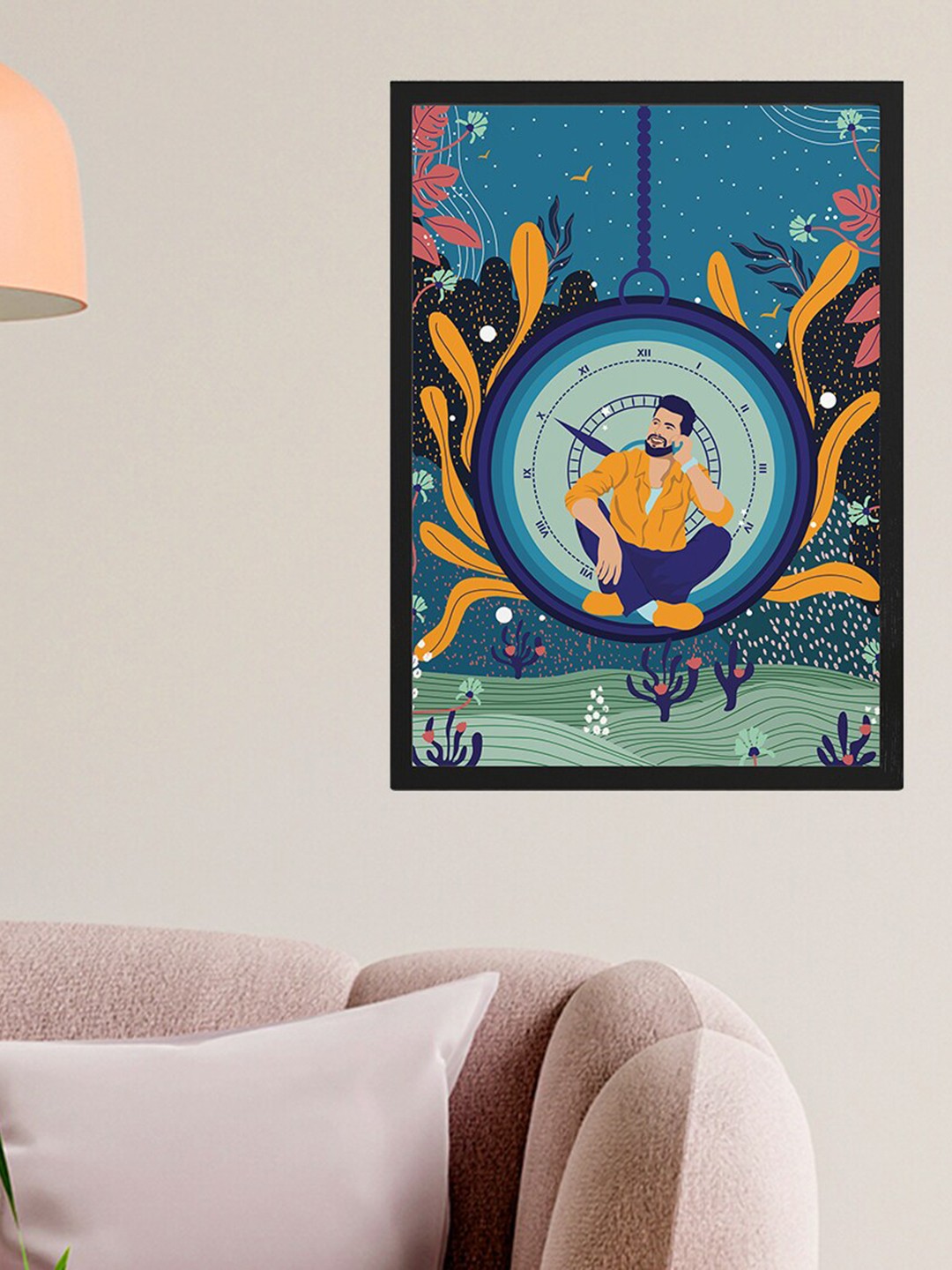 

Happening Hippo Unisex Wall Art Rakhi Gift Set, Blue