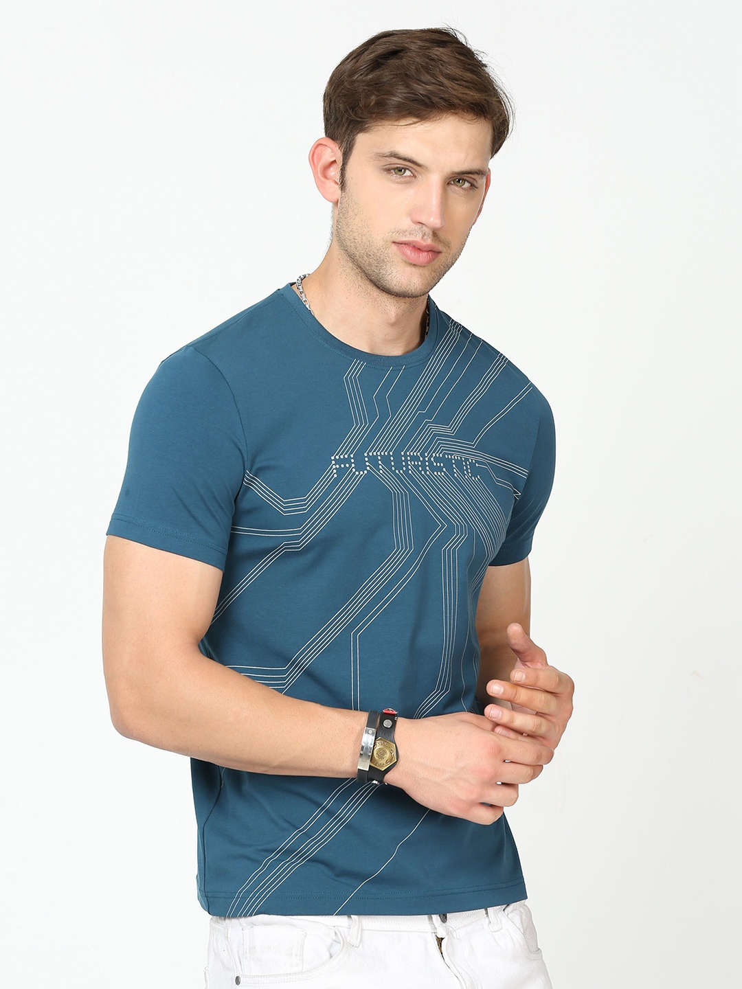 

Classic Polo Typography Printed Slim Fit T-shirt, Teal
