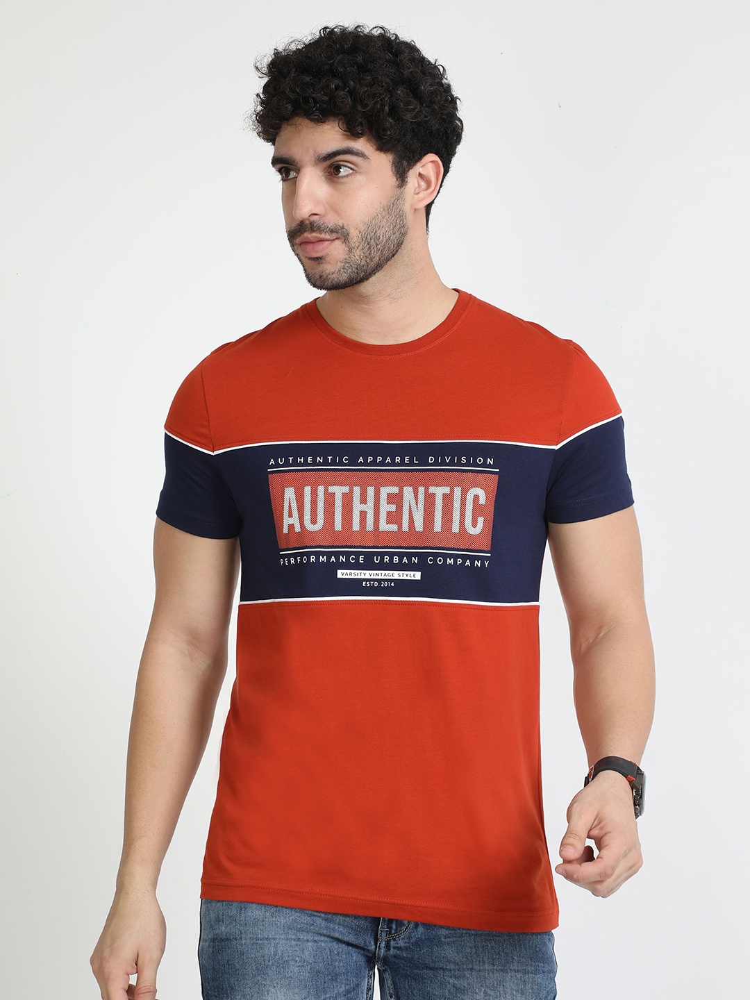 

Classic Polo Typography Printed Slim Fit T-shirt, Orange