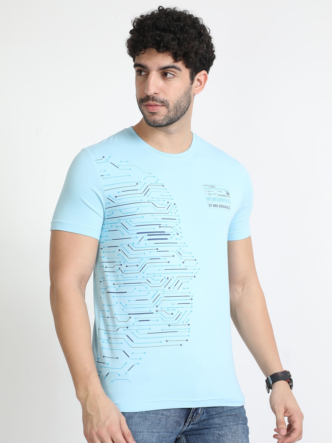 

Classic Polo Graphic Printed Slim Fit T-shirt, Blue