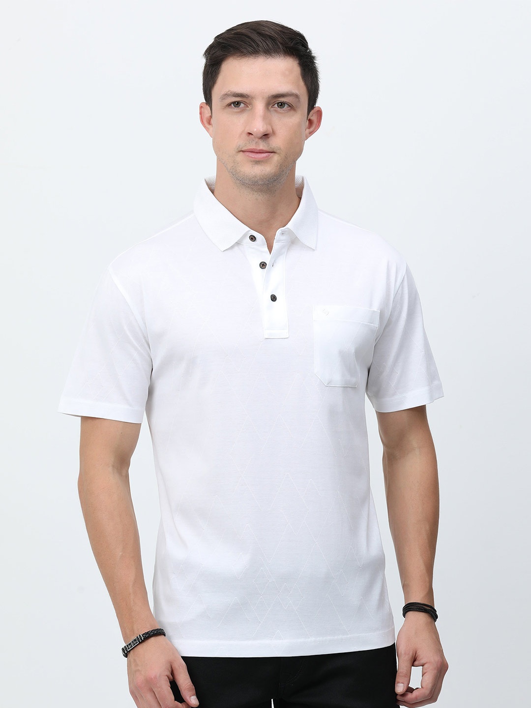 

Classic Polo Polo Collar Pockets T-shirt, White
