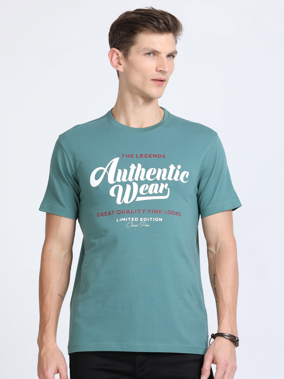 

Classic Polo Typography Printed Slim Fit Cotton T-shirt, Blue
