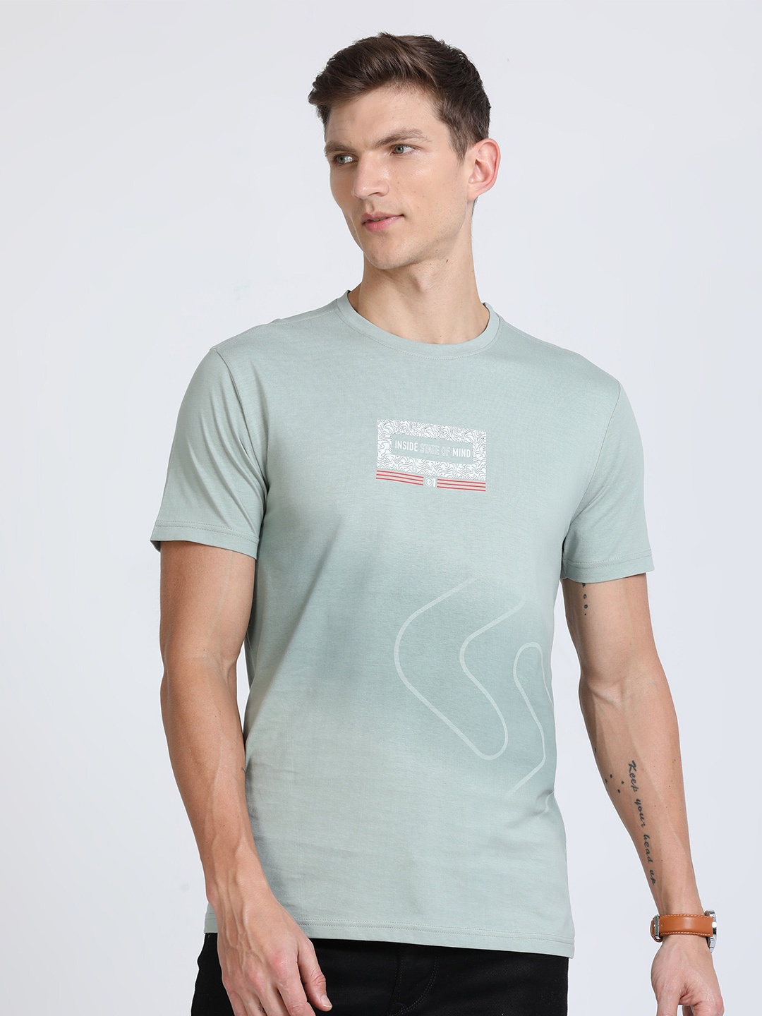 

Classic Polo Graphic Printed Cotton Slim Fit T-shirt, Sea green