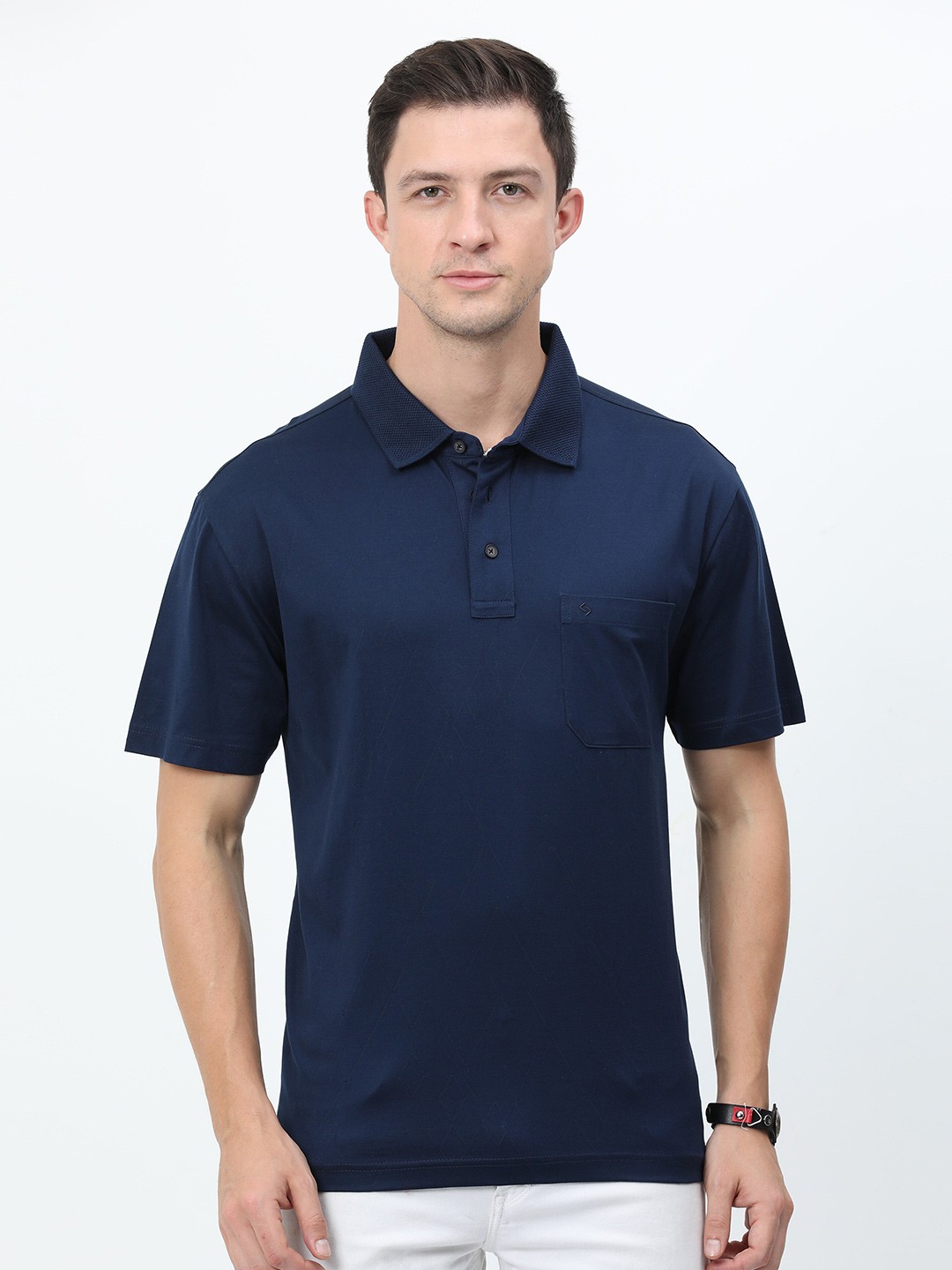 

Classic Polo Polo Collar Cotton T-shirt, Navy blue