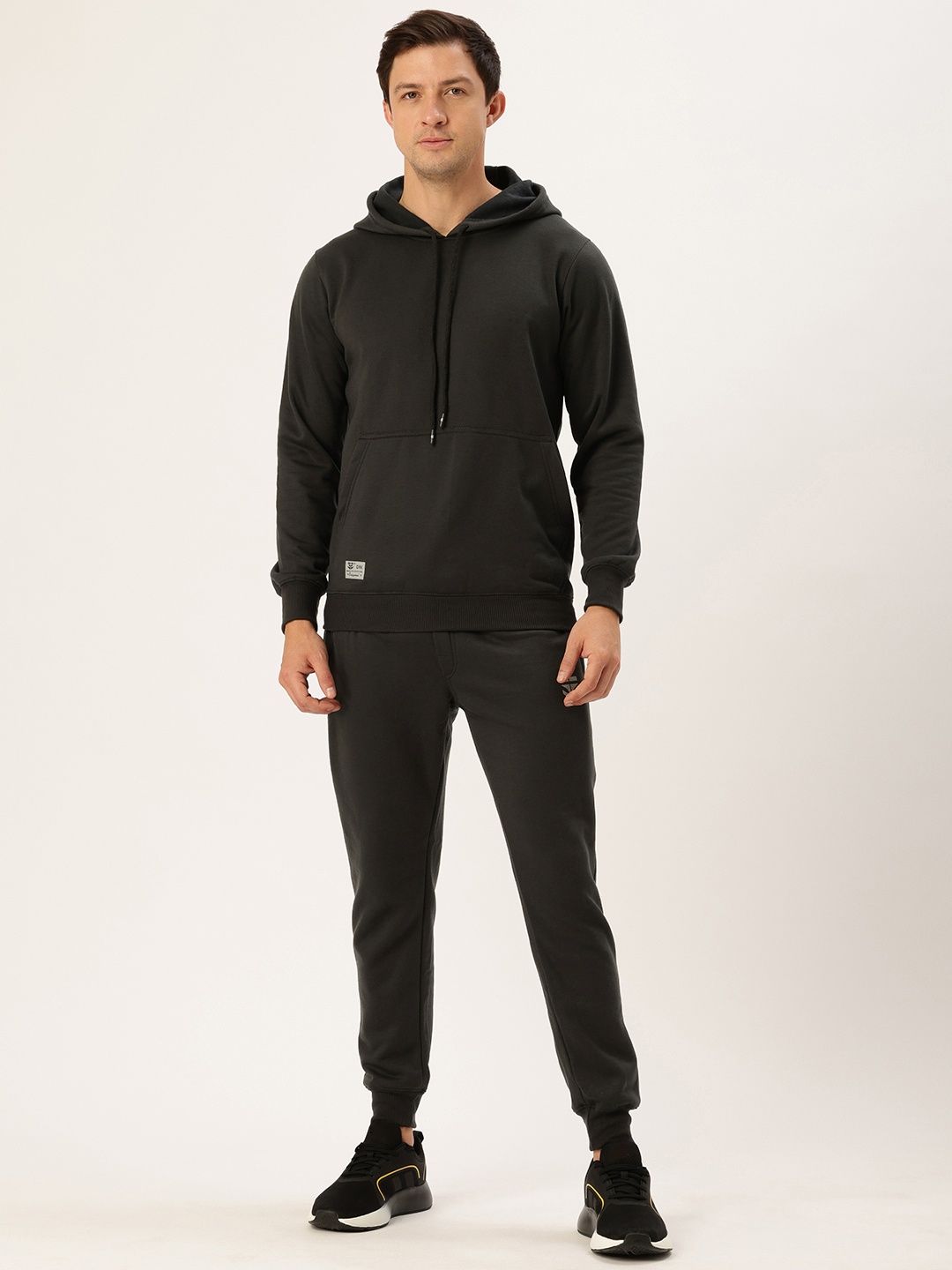 

Sports52 wear Men Hooded Sweatshirt & Joggers Sports Tracksuit, Charcoal