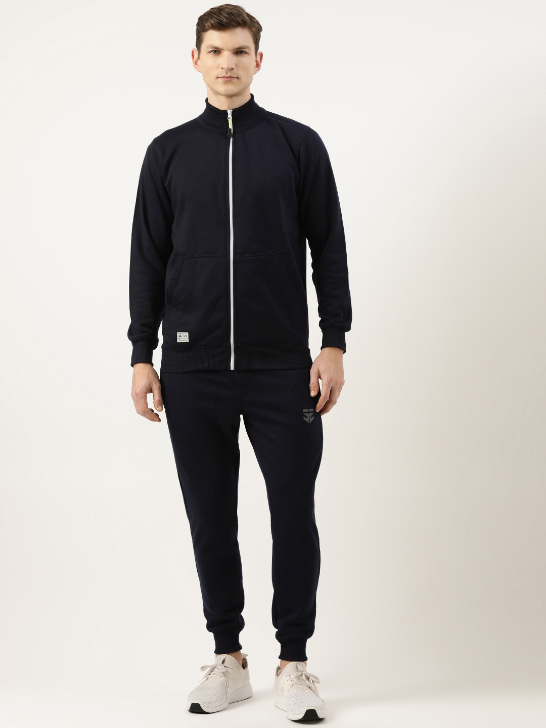 

Sports52 wear Solid Mock Collar Tracksuit, Navy blue