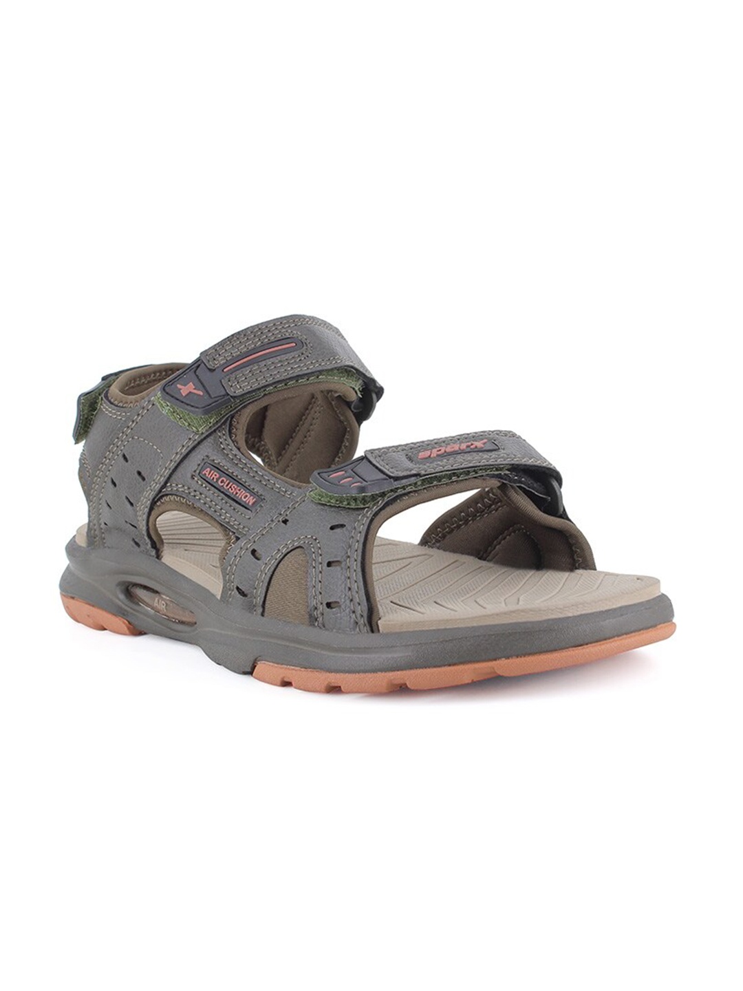 

Sparx Men Textured Sports Sandals With Velcro Closure, Olive