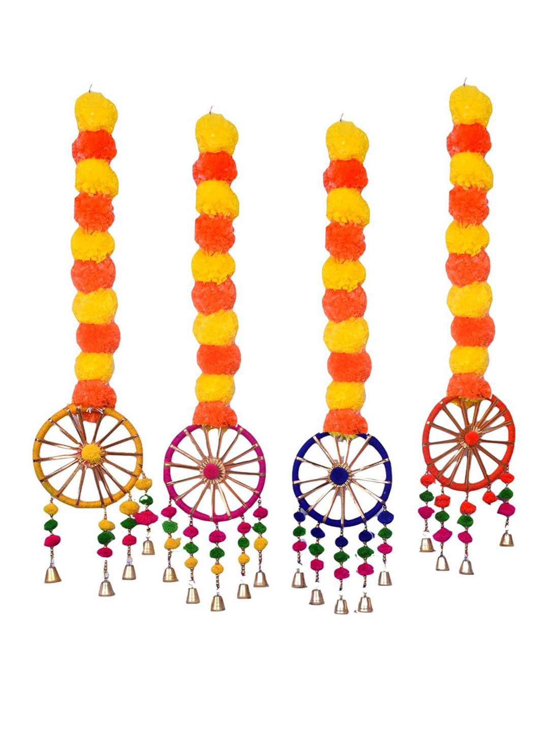 

Divyakosh Yellow 6-Pieces Artificial Marigold Fluffy Hanging Flowers