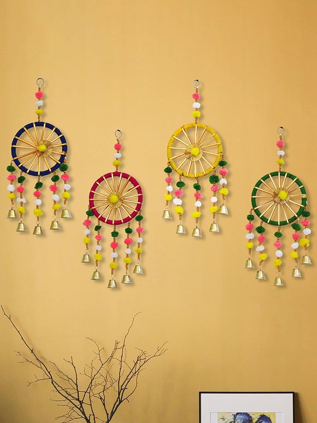 

Divyakosh 10 Pieces Colorful Wall Hangings, Green