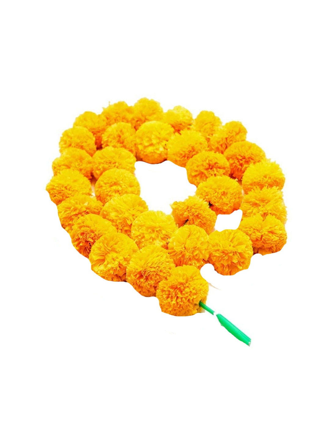 

Divyakosh Yellow 15-Pieces Artificial Marigold Genda Flowers Toran
