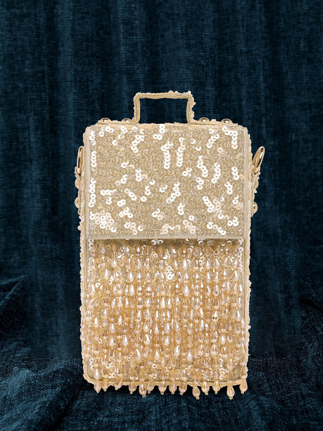 

Peora Textured Purse Clutch, Cream