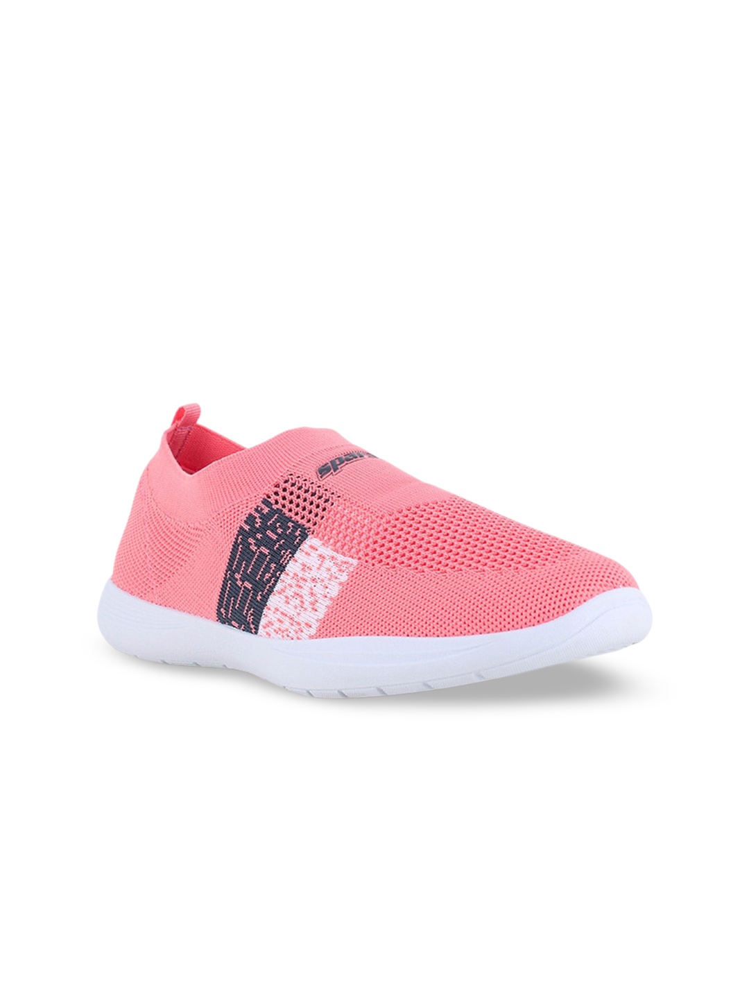 

Sparx Women Textured Slip-On Sneakers, Peach