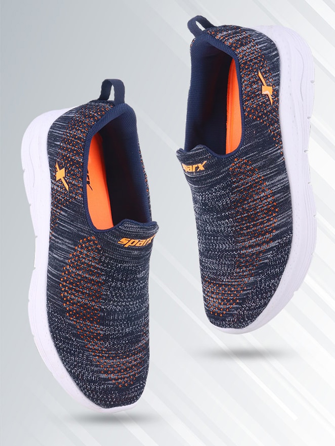 

Sparx Men Textured Slip-On Sneakers, Navy blue