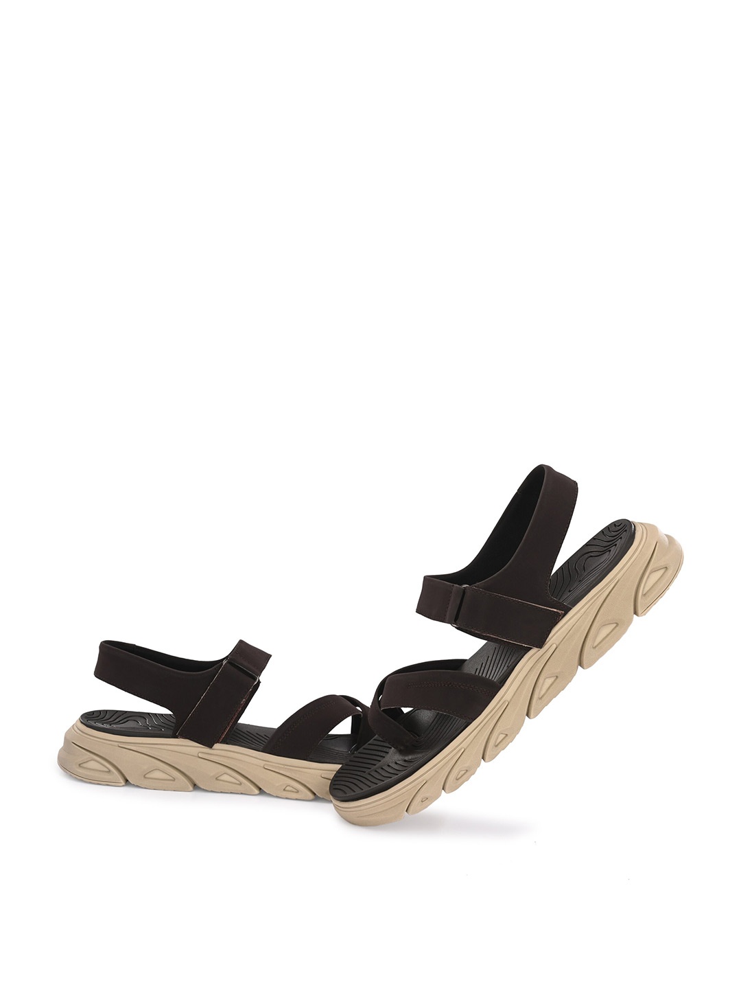 

ATTITUDIST Men Anti-Skid Sports Sandals, Brown