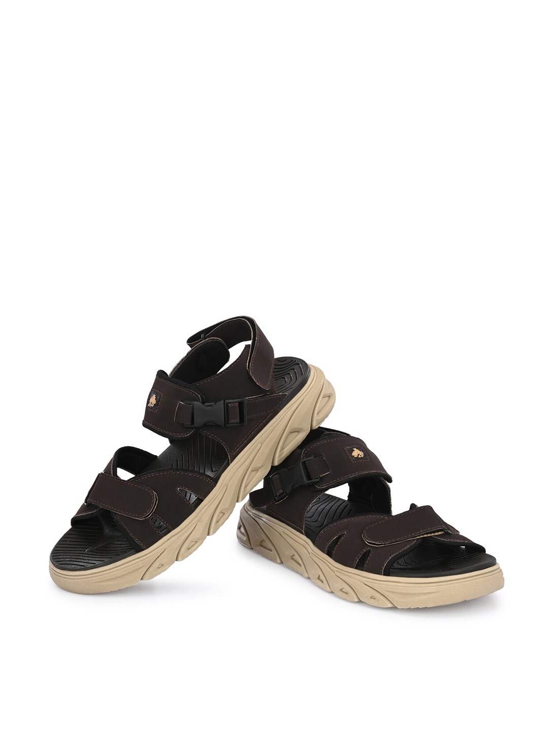 

ATTITUDIST Men Anti-Skid Comfort Sandals, Brown