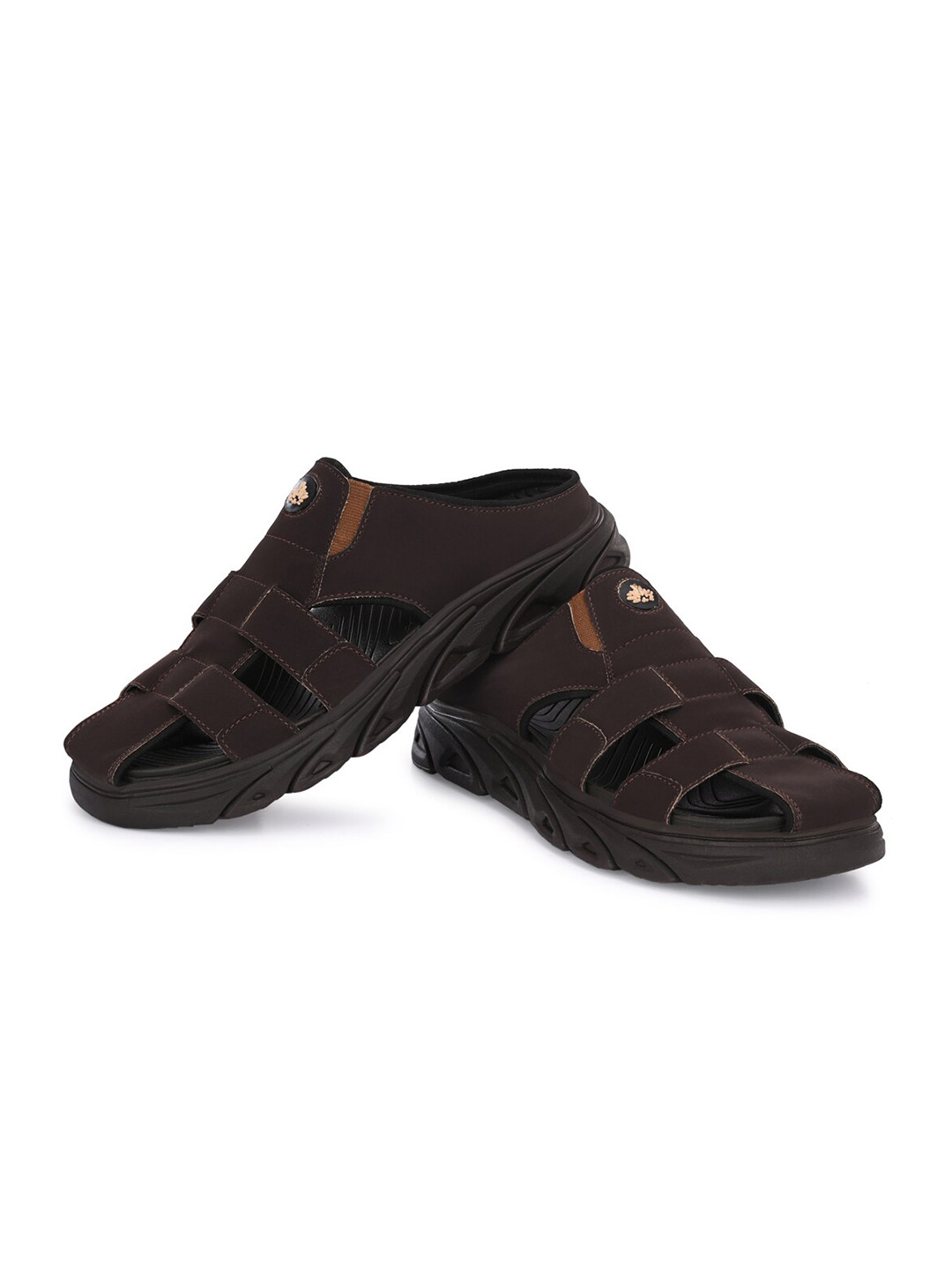 

ATTITUDIST Men Anti-Skidding Sole & Odourless Fisherman Sandals, Brown