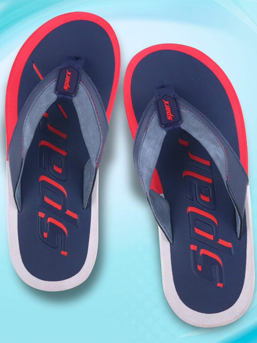 

Sparx Men Printed Thong Flip-Flops, Navy blue
